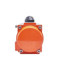 Industrial Grade Air Pneumatic Rotary Actuator For Butterfly And Ball Valves Built Like A Tank To Crush Tough Jobs Rock Solid Reliability And Slick Motion Control front view with orange housing.