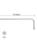 Tamper Proof Torx Bit Wrench Set Four Pieces T45 Long Arm L Shaped Wrenches showing length details