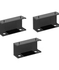 Heavy Duty Under Desk Laptop Mount Holder Screw Clamp Design for securing devices, three sturdy black brackets
