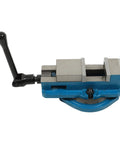 Heavy Duty 2 Inch Precision Mill Vise Featuring Swivel Base And Anti Jaw Lifting Design, solid metal frame and fast twist handle.