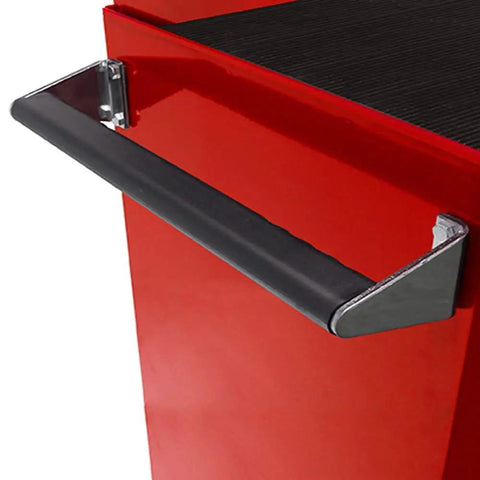 Side view of Pro II Drawer Top Chest With 24.5 Inch Depth, Heavy Duty Tool Organizer, showing the sturdy handle and corner details.