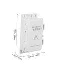 Ultimate Weatherproof Plastic Electrical Junction Box For Outdoor Use, compact size 17.5cm x 10.5cm, sturdy white plastic material.