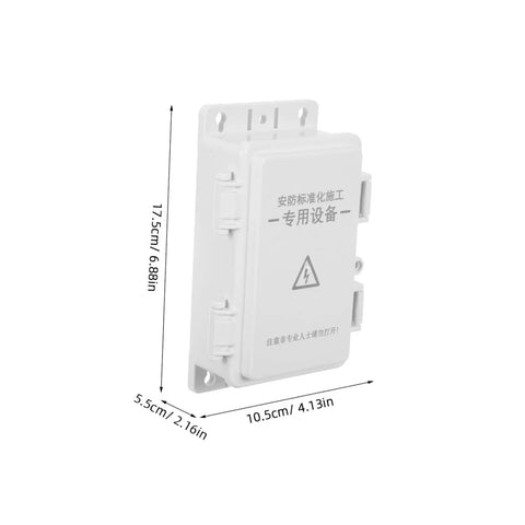 Ultimate Weatherproof Plastic Electrical Junction Box For Outdoor Use, compact size 17.5cm x 10.5cm, sturdy white plastic material.