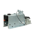 Side view of Demco DA70 surge brake actuator for hydraulic drum brakes, 7K EZ-Latch, 2-in ball, silver