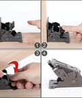 Installation demonstration of 90 Degrees Self Locking Folding Hinge Anti Corrosion Invisible Connector For Folding Tables And Furniture.