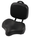 Ultra Wide Bike Seat With Backrest For Men And Women, cushioned black PU leather saddle, 29.2x24x35 cm