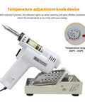 Desoldering Gun S-993A 110V 100W Vacuum Solder Sucker For Lead Free PCBs, Fast Heat Up 350-450 C, 1.0mm Nozzle in stand