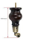 Wood Furniture Legs With Casters 4 Pcs 120mm Height Gourd Shape Sofa Feet Replacement Round Eucalyptus Wood With Caster Wheels