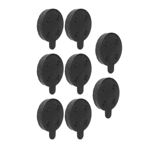 Eight round semi-metal brake pads for 10 inch electric scooter, 4 pairs bike disc pad set, high heat resistant copper alloy, black color