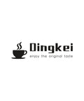 Dingkei logo with a coffee cup icon above "enjoy the original taste" tagline.