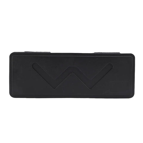 Mingzhe Digital Caliper 6in, IP54 Splashproof, Stainless Steel protective case, black, designed for storage and portability.