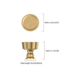 Dimensions of Champagne Bronze Kitchen Cabinet Knobs 10 Pack Zinc Cabinet Hardware For Dresser Drawers, Durable Pull Handles
