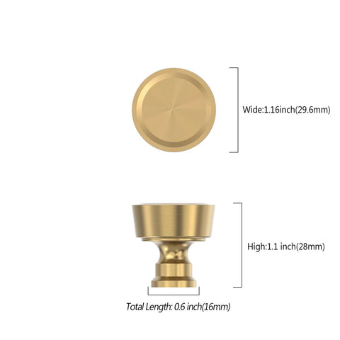 Dimensions of Champagne Bronze Kitchen Cabinet Knobs 10 Pack Zinc Cabinet Hardware For Dresser Drawers, Durable Pull Handles