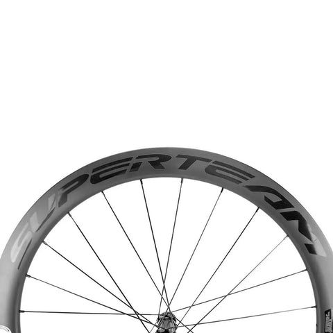 High-Performance 50mm Carbon Fiber Disc Brake Wheelset For Road Bikes, 700c Clincher With UD Matte Finish