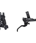 XT Hydraulic Disc Brake Set With Four Piston Calipers, Post Mount, Aluminum Lever, 1000mm Hose, Metal Pad, J Kit Style, Black