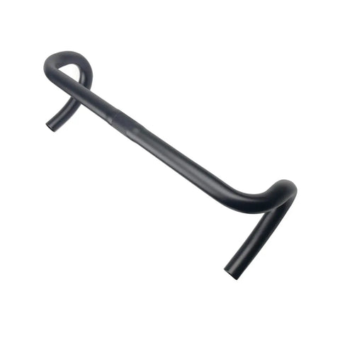 Ultra Light Aluminum Road Bike Drop Bar Bent Handlebar 6061 T6 For Fixed Gear And Road Bikes 25.4mm Clamp black matte finish