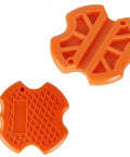 Two Pack Cable Threading Tools With Rubber Grip For Electricians, Anti Slip Ergonomic Clamp For Easy Wire Drawing, Keeps Hands From Fatigue, Compact Pocket Ready, Quick Positioning On Cables, orange rubber cable pullers