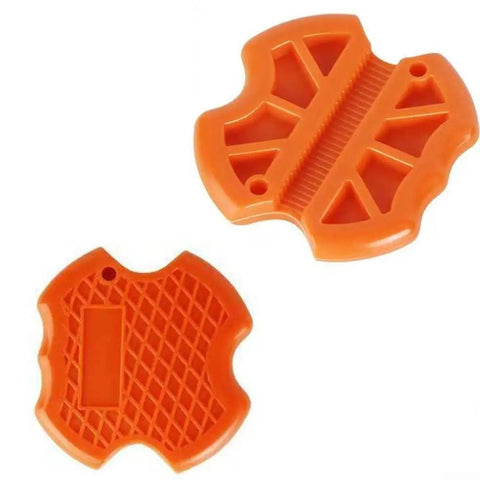 Two Pack Cable Threading Tools With Rubber Grip For Electricians, Anti Slip Ergonomic Clamp For Easy Wire Drawing, Keeps Hands From Fatigue, Compact Pocket Ready, Quick Positioning On Cables, orange rubber cable pullers