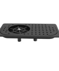Heavy Duty 304 Stainless Steel Glass Rinser Countertop Pitcher Washer With High Pressure Jet Built In Drain Drip Tray Hose, black drain pan.