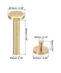 25 Set Solid Brass Chicago Screws M4X30mm Slotted Binding Post Bolts Tough As Nails Leather Craft Rivets, 10mm and 4mm sizes