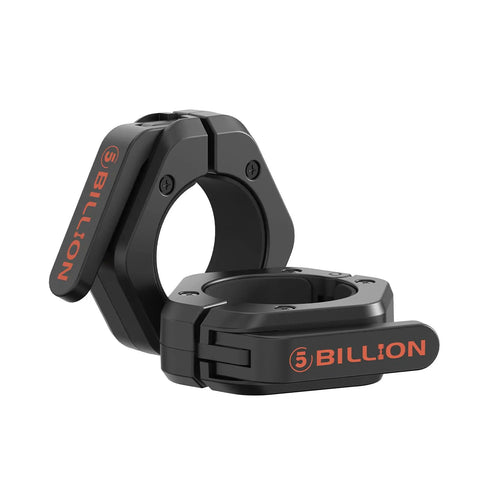 Beefed Up 2 Inch Barbell Clamps Pair With Anti Slip TPR Lining For Quick Release And Rock Solid Secure Weightlifting, Black