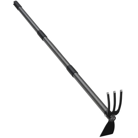2 In 1 Garden Hoe Cultivator With 45 Inch Long Handle For Weeding And Soil Loosening Lightweight Durable Hand Garden Tool For Veggies Flowers And Raised Beds