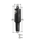 Extreme Duty 12V Linear Actuator With 2 And A Quarter Inch Stroke And Hardware For Beefy Lifts Trailers Marine And Industrial Projects Weatherproof High Torque Durable Construction For Easy Mounting with dimensions