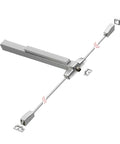Heavy Duty Commercial Panic Bar Beefed Up Rim Exit Device Fire Rated Door Lock Cut To Size Safety Push Handle Aluminum Finish