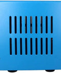 Built Tough Abs Plastic Electronic Junction Box Featuring Dust Resistant Panels And Zero Hassle Interior Routing For Diy Circuit Assemblies And Wire Management Seven By Five Inch Blue Model rear view with vent holes.