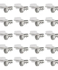 Beefy Heavy Duty Shelf Support Pins With Removable Glass Shelves Pegs And Silicone Bumpers in silver finish, multiple shown