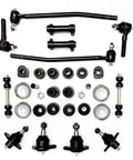 Built Tough Street Legal Front Steering Tie Rod And Suspension Complete Kit Fits 1961 1965 Continental And Lincoln Full Left Right Inner Outer Fix assembly view with tie rods and bushings.