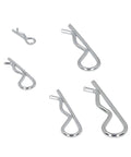 100 Pack Stainless Steel Hair Pin Cotter Pins R Clip Assortment Kit For Hitch Pins Clevis Pins Shafts And Mechanical Fastening, Heavy Duty Quick Release Retainers For Outdoor Work, Garage And DIY Projects, assorted stainless steel R clips