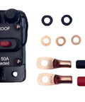 Heavy Duty 50A DC Circuit Breaker Surface Mounted For Automotive And Marine Use 12V To 48V Main Power Protector with accessories