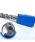 Boring bar lathe tool with blue plastic holder and silver helical cutter, 5.0x6Dx50L CNC milling tool.