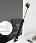 10 Inch Gas Struts 20N Lift Supports For Cabinets Toy Boxes And More Soft Open Lid Gas Springs Two Pack Black Durable Hardware For Shelves Tool Boxes And Car Trunks installed on cabinet