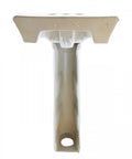 Underside view of Compact Vitreous China Pedestal Sink With Overflow, Space Saving 16 Inch Wide, 33 Inch High, 14.5 Inch Projection