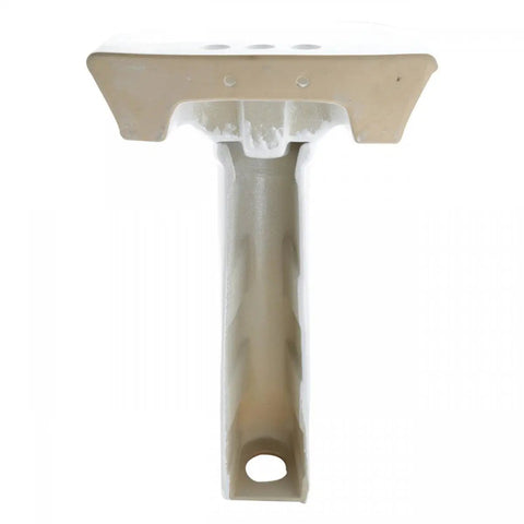 Underside view of Compact Vitreous China Pedestal Sink With Overflow, Space Saving 16 Inch Wide, 33 Inch High, 14.5 Inch Projection