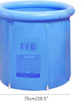 Portable Inflatable Ice Bath Spa Tub For Indoor And Outdoor Use, blue, 75cm x 75cm, freestanding, 3 layer PVC bath