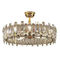 Show Stopping Slick Ceiling Fan Light With Real Crystal Drops For Living Room Bedroom And Dining Area Featuring Whisper Quiet Spin Plus Warm Sunny Glow. Elegant crystal chandelier design.