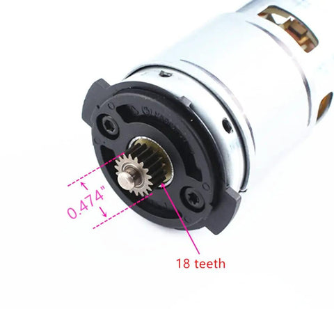 Close-up of 18 Teeth Replacement Motor For DCD771 DCD771C2 DCD776 Cordless Drill And Screwdriver 18V 20V DC Power Tool Upgrade