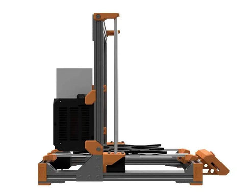 Legit Heavy Duty 3D Printer Upgrade Kit For Prusa I3 Mk3 Bear Mod viewed from the side showcasing aluminum extrusions and PSU.