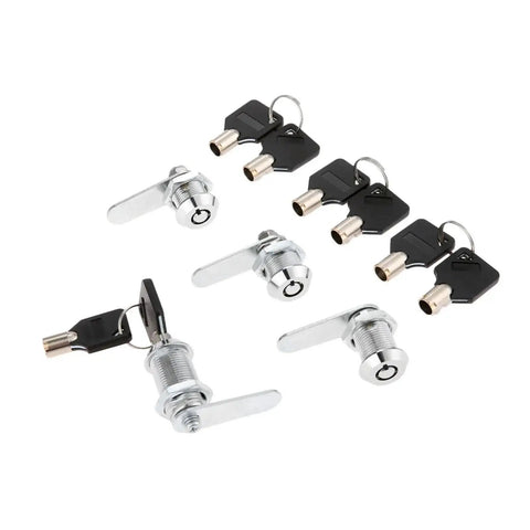 Drawer Tubular Cam Lock Set For Doors, Mailboxes, And Cupboards With Locking Plate, heavy duty with keys, 16mm to 30mm options