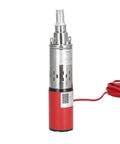 Hella Durable Stainless Steel Solar and DC 12V Submersible Sump Pump Works like a Champ, compact design with red and silver details.