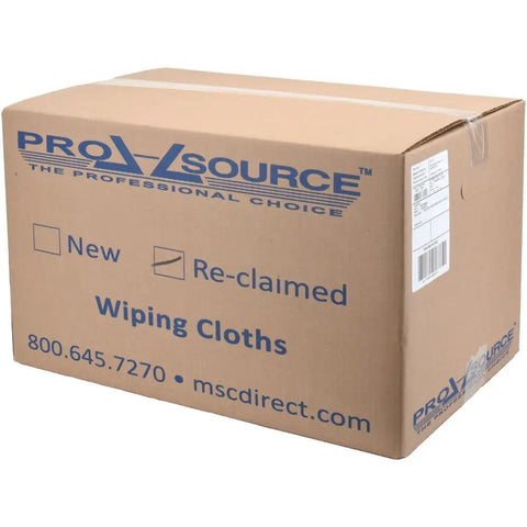 Reclaimed White Cotton Shop Rags 25 Lb Box, 18 Inch Towels, Bulk Cleaning Towels for Dusting Polishing Staining, Garage Or Workshop Use, 75 to 125 Towels