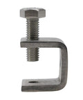 Heavy Duty Stainless Steel C Clamps For Welding And Construction, 0 To 20mm Jaw Opening, silver metal clamp with M6 screw.