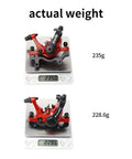 Badass Mechanical Disc Brake Set For Mountain And Road Bicycles Including Front And Rear Caliper Hardware With 160Mm Rotors weighs 235g and 228.6g.