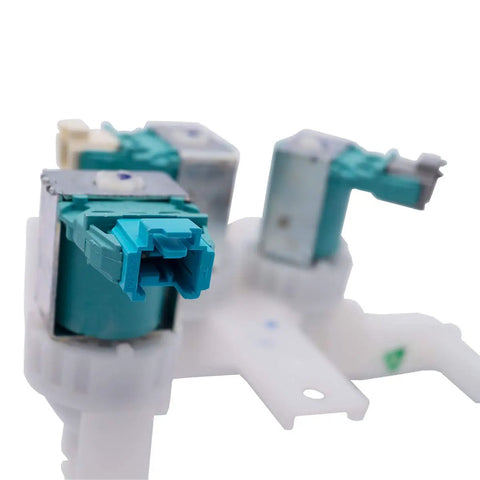 Front Load Washer Water Valve Replacement Kit With Three Coils And Extension Hoses For 120V 60Hz DIY Ready Fits Model Specific Washers AP5692067 PS8689091 3023192, showcasing three blue coils