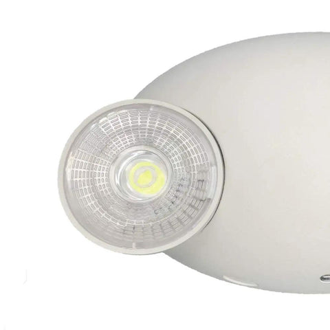 Close-up of LED Emergency Light 4 Pack With Adjustable Two Heads UL Certified Battery Backup 120 277V Go To Wall Ceiling And End Mount
