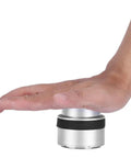 Hand using 51mm Coffee Tamper Press Type Hammer Powder Distributor Leveler Tool for Espresso Machines, durable aluminum and stainless steel