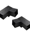 Slanted Roof Pergola Brackets Wall Mount With Steel Hardware For 4x4 Wood Posts 3 Way And Unidirectional Design Beefy And Weather Resistant